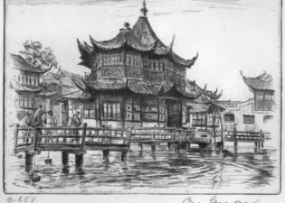 Otto Quante - Fremde Welten - Altes Teehaus in Shanghai